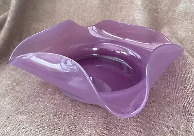 Buy Vintage Purple  Glass Bowl, Pontil Mark, 8.5 Inch • 4£