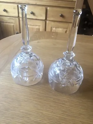 Buy Two Cut Glass Decorative Bells • 2.50£