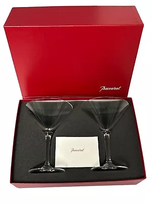 Buy Baccarat Crystal France Perfection Martini Cocktails Glasses W Box Mint Flawless • 466.89£