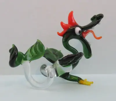 Buy Vintage 1960's Handmade Glass Dragon / Glass Animal Ornament • 9.99£