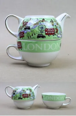 Buy London Tour James Sadler Teapot & Cup Nesting Set Made In England (NO LID) • 19.17£