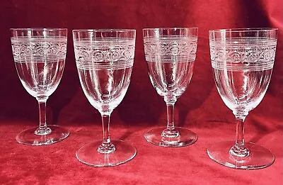 Buy Athenian Baccarat Wine Glasses Wine Glasses Greece Engraved Crystal Greece O • 97.64£
