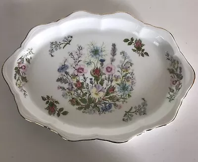 Buy Aynsley Wild Tudor Bone China Vintage Floral Oval Serving Tray Dish Plate Large • 14.99£