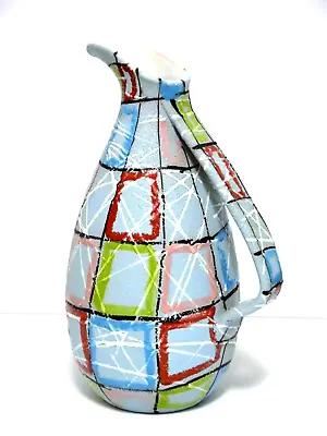 Buy MCM Raymor/Bitossi Pottery Pitcher Italy - Abstract Patchwork/Spaghetti Pattern • 37.91£