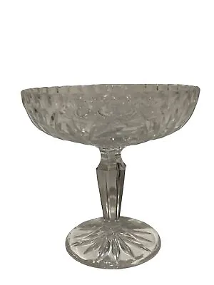 Buy Crystal Cut Glass Pedestal Footed Dish/ Bowl • 10£