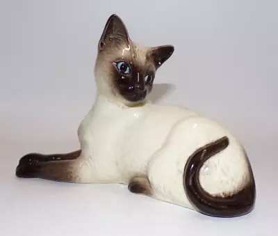 Buy Vintage Beswick Siamese Cat Lying Down Model 1558 Perfect 7  Long • 12£
