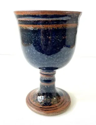 Buy Studio Pottery Goblet Beautiful Tenmoku Glazed One Of A Kind Art Piece Superb! • 16.95£