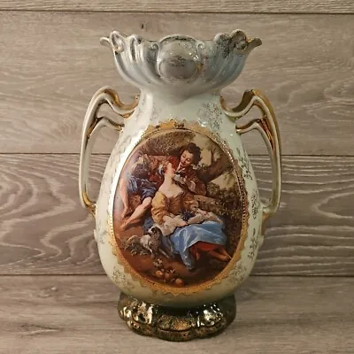 Buy Antique English Edwardian Royal Vienna Vase A.G Harley Jones-Fenton Urn 36cm • 49.95£