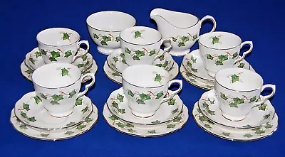 Buy Colclough Ivy Leaf 20 Piece Tea Set, Vintage 1960s. • 32.99£