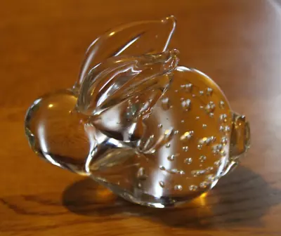 Buy Vintage Controlled Bubbles RABBIT Glass Paperweight • 3.99£