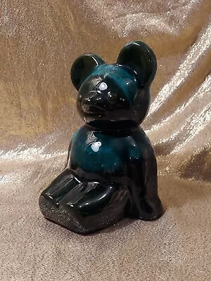Buy Vintage 70s Evangeline Pottery Bear Panda Coin Bank Money Jar Blue Green Canada • 17.98£