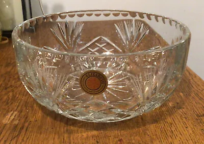 Buy Large Cut Glass Lead Crystal Fruit Bowl 19.5cmD, 1.783kg • 8.50£