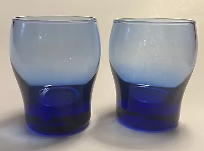 Buy Libbey Glass Co Handblown Cobalt Blue Mediterranean Double Old Fashioned Glass • 19.17£