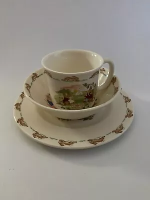 Buy Bunnykins 3 Pc Set - 1936 Royal Doulton English Bone China Childs Mug Bowl Plate • 33.03£