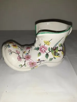 Buy Vintage Old Foley James Kent Staffordshire  Chinese Rose  Porcelain Shoe Pink • 13.44£