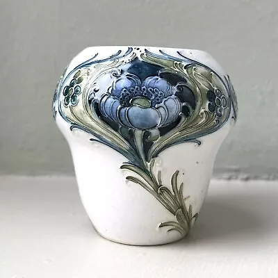 Buy Beautiful Early William Moorcroft Florian Ware Small Blue Poppy Vase • 165£
