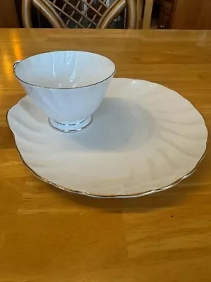 Buy Vintage Tuscan Fine Bone China Dover Cup & Snack Toast Plate Set-14 Sets Avail • 17.91£