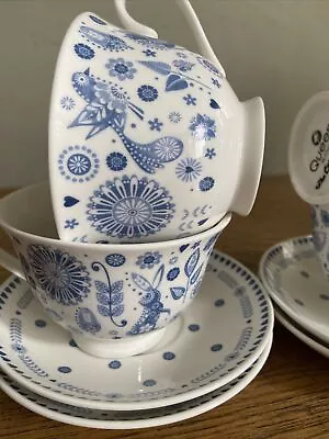 Buy Queens By Churchill The Caravan Trail Penzance 4 Cups 4 Saucers Tea Coffee • 39£