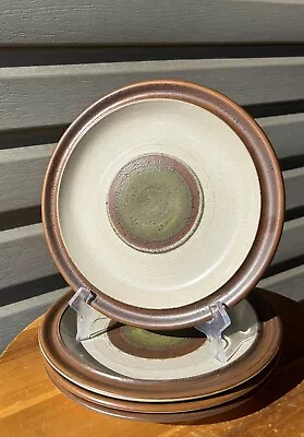 Buy Denby Pottery England Potter’s Wheel Green Stoneware Dinner Plates 10”-Set Of 4 • 72.39£