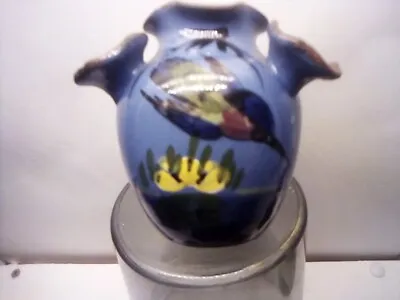 Buy Longpark Torquay Devon Art Pottery Kingfisher Udder/Posey Vase 8.5 Cm • 8£