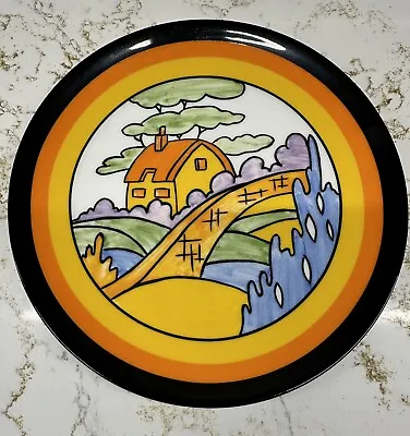 Buy Wedgwood Clarice Cliff Collectors Plate In The Orange Roof Cottage Pattern • 10£