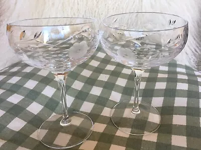 Buy Crystal Glasses Six Wide Rim Champagne Baby Sham Glasses • 35£