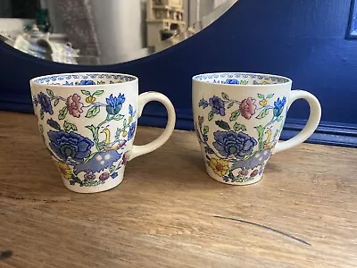 Buy 2x Tall Antique Masons Regency Large Cups / Mugs Ornate Vintage (see Others) • 20£