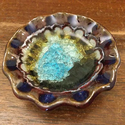 Buy Crackled Glass Geode Mix Pottery (Glazed Trinket Dish Made In USA) Kerry Brooks? • 5£