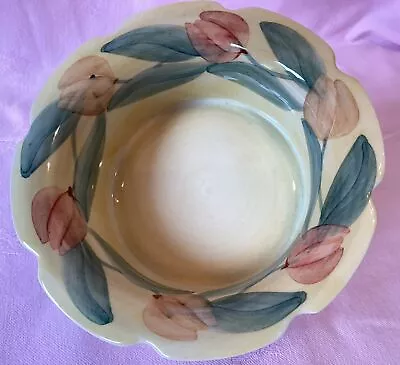 Buy Jersey Pottery Dish Bowl Tulip Greens Notched Rim Hand Painted 6  X 2   • 7.99£
