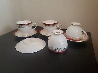 Buy Royal Grafton Majestic Red Set Of  Breakfast Cups & Saucers.  • 14.99£