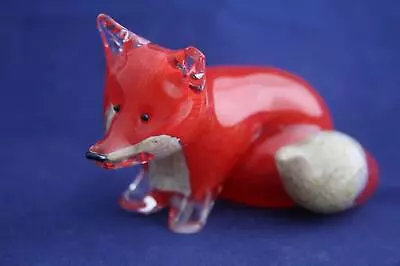 Buy Langham Glass Hand-made Crystal Small Fox Stalking - Brand New / Boxed • 46.95£