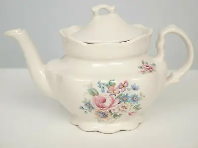 Buy Kernewek Tea Pot Floral Chintz Pink Blue Granny Chic Vintage China Cornwall • 19.99£