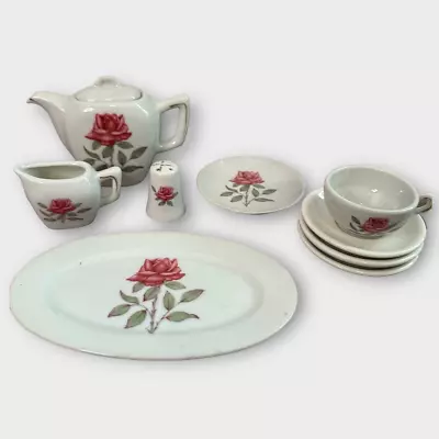 Buy Antique Porcelain Rose Miniature Tea Set Pieces Japan • 17.37£