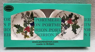 Buy Beautiful Boxed Pair Of Portmeirion Holly And The Ivy Pin Sweet Dishes • 14£