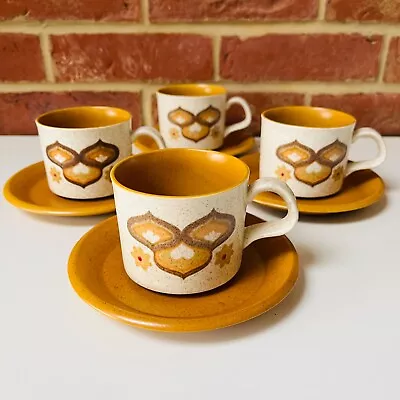 Buy Vintage Palissy Kalabar Cups And Saucers X 4. 1970s • 12£