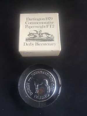 Buy DARTINGTON Glass Paperweight Handmade Frank Thrower Derby Bicentenary 1979 FT2 • 35.99£