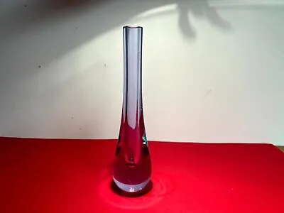 Buy Cased Art Glass Tear Drop Vase Mid Century Modern • 40£