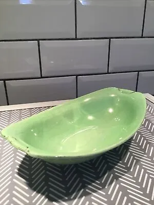 Buy Rare Vintage Art Deco Maling Green Pearl Lustre Ware Oblong Dish 10” X 6” • 14£