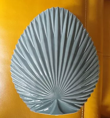 Buy Art Deco Style Vase Large Shell Shape Next Sage Green Modern Classic Interior  • 12.50£