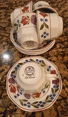 Buy Adams Ironstone Old Colonial Cups & Saucers English Ironstone Set Of 5 Wedgwood  • 10£