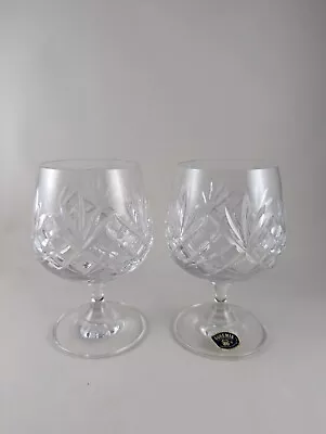 Buy Bohemia Cut Lead Crystal Brandy Glasses Set Of 2.  • 19.99£