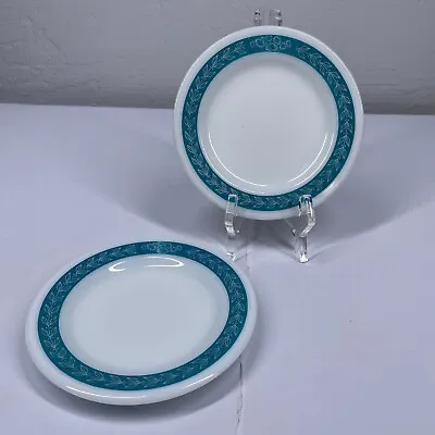 Buy Vintage Pyrex Bluegrass Blue 713 Bread Plate Dinnerware White Glass Tableware • 11.95£