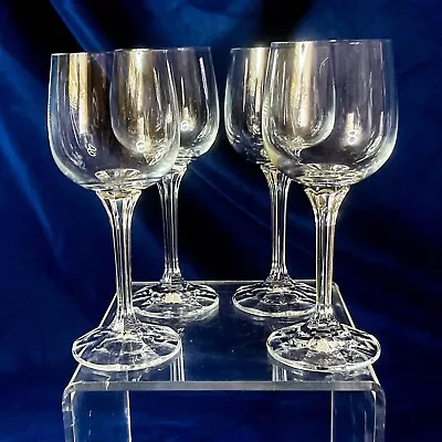 Buy Bohemian Crystal Wine Glass Set Of 4 Six Ounce 7  Tall 2.5  Diameter At Mouth • 34.33£
