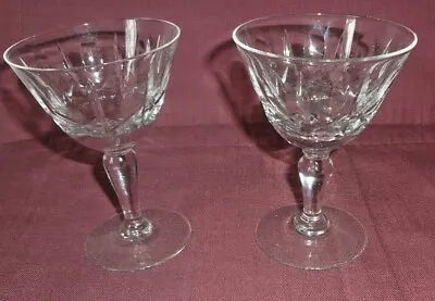 Buy Brierley Crystal Glasses X 2 Both Similar But Different Both Signed • 9.99£