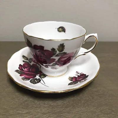 Buy Vintage Royal Vale Ridgway English Fine Bone China Rose Teacup + Saucer Set • 14.18£