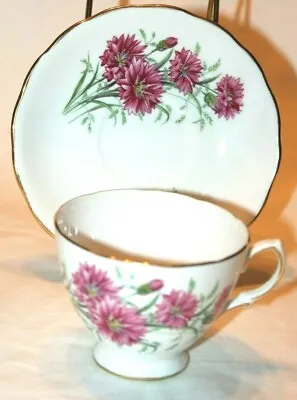 Buy Royal Vale Ridgway Made In England Bone China Pink Flowers Cup & Saucer #7842 • 14.37£