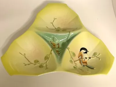 Buy Vintage Beswick Pottery Serving Platter Dish Tray Green Triangle Bird Used • 12.99£