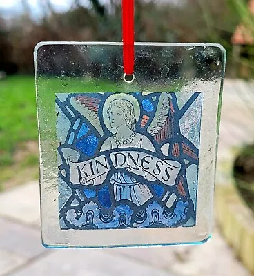 Buy Stained Glass Angel Kindness Gift - Kiln Fired Glass Sun Catcher Angels • 25£