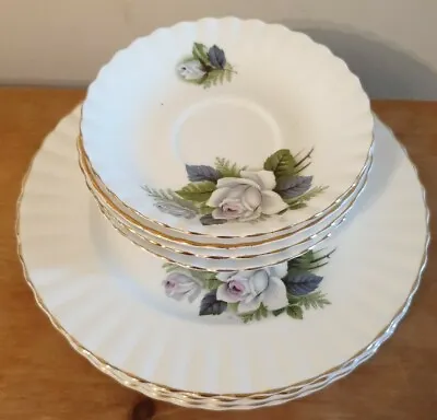 Buy Crown Fenton Bone China Made In England,5 Saucers,6 Side Plates. • 12.99£