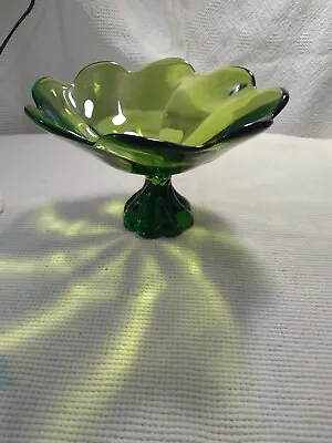 Buy Vintage Green Glass Fruit Bowl • 18.86£